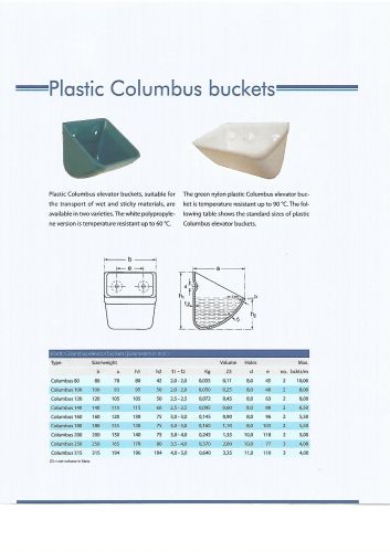 Plastic Columbus  buckets